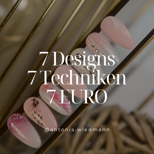 7 Designs - 7 Techniken - 8 Videos -  7€