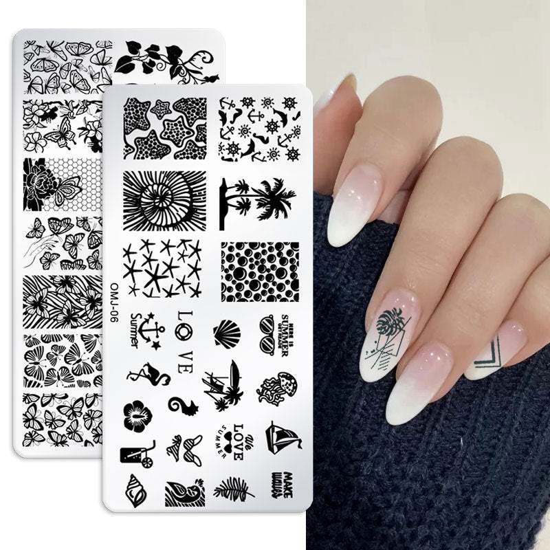 Nail art print template