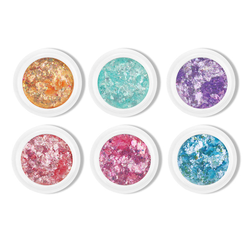 Nail crystal glitter 6 colors set