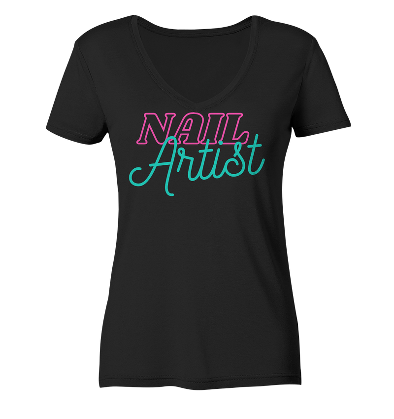 Nail Artist 2 - Ladies V-Neck Shirt
