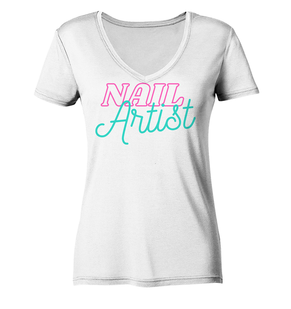 Nail Artist 2 - Ladies V-Neck Shirt